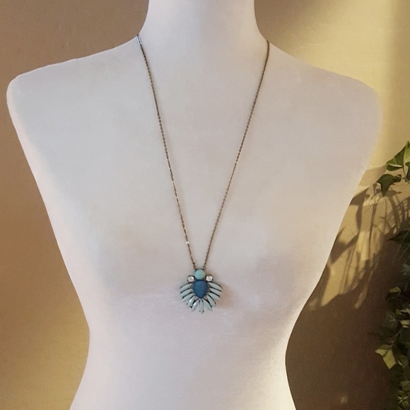 Francesca's Collection - Blue & Rhinestone Necklace - Picture 1 of 2